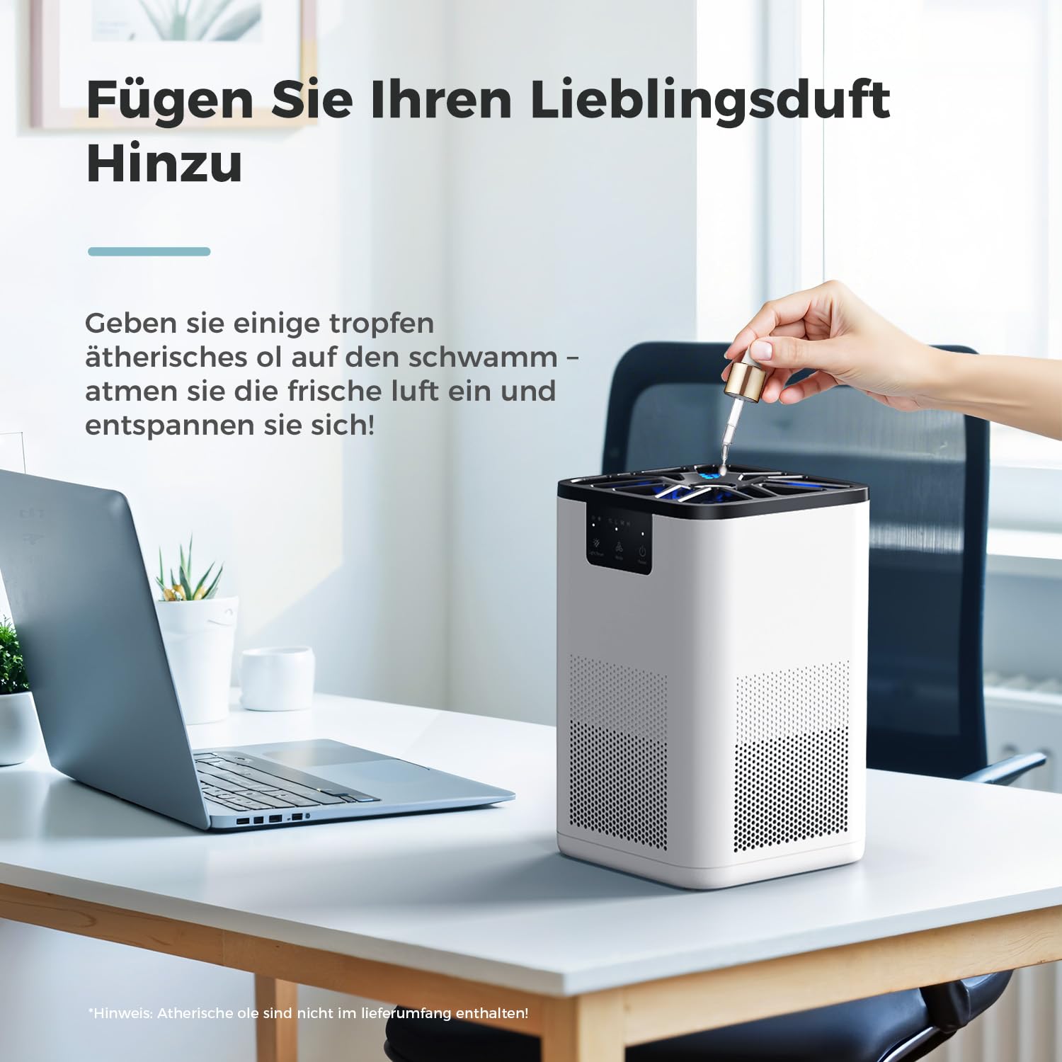 AROEVE Pour Chambre À Coucher oczyszczacz powietrza Avec Fonction D'aromathérapie Pour Les Odeurs De Fumée, De Pollen, De Poils D'animaux Et De Cheveux 20 Db oczyszczacz powietrza Pour C