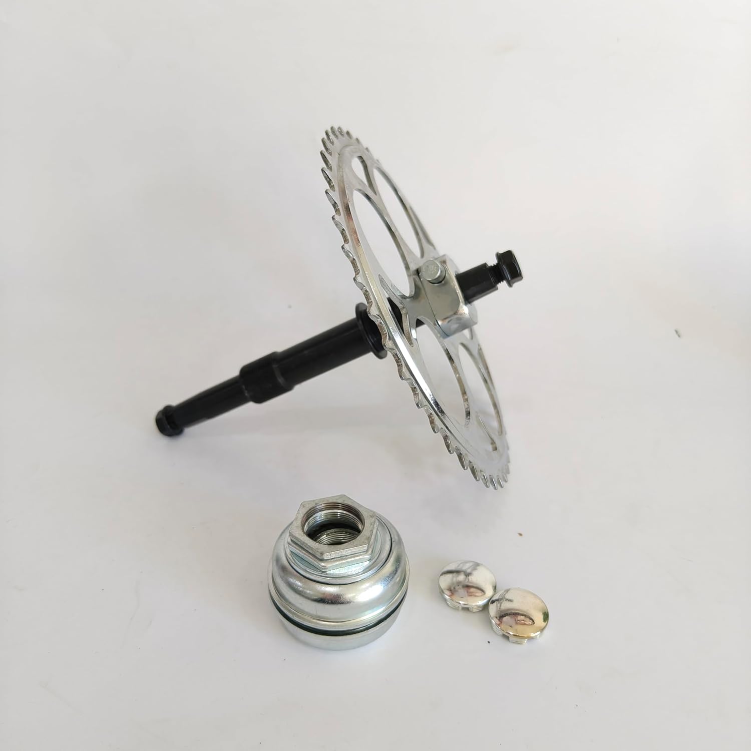 CDHPOWER 44T Crank Assembly-3pcs, 2" Cup Conversion Kit Crank Set Bottom Bracket for Bicycle Bike Bottom Bracket