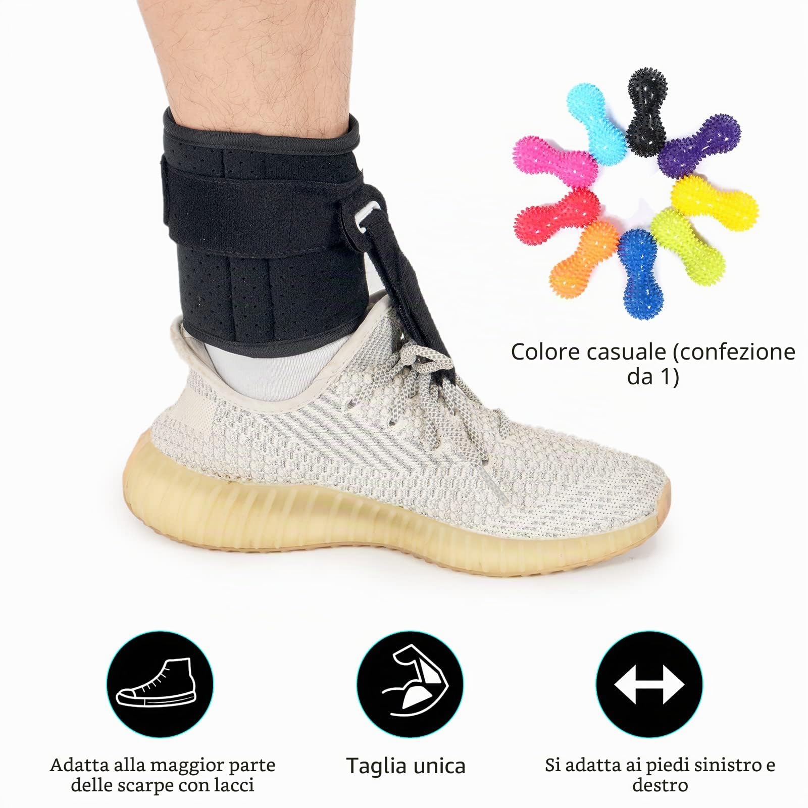 Foot Up AFO,Supporto regolabile per l'ortesi della caviglia per uomini e donne e bambini, migliora l'andatura camminata, il tendine d'Achille, l'ictus e il sollievo dal dolore,piede sinistro e destro