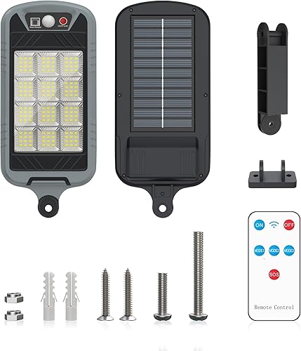 Miniatura 7 de Luces solares para exteriores - Luces solares de 5000 lm para exteriores con sensor de movimiento, luz de seguridad alimentada por energía solar del