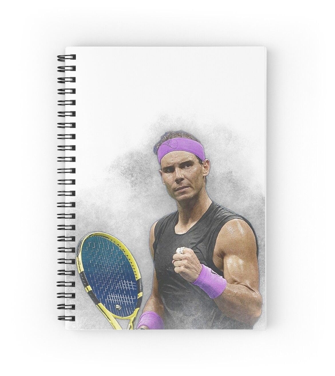 CRAFT MANIACS Rafael Nadal Powerhouse of Energy A5 Sized 120 Ruled Pages Matt Laminated Notebook Free personalised Bookmark with every order
