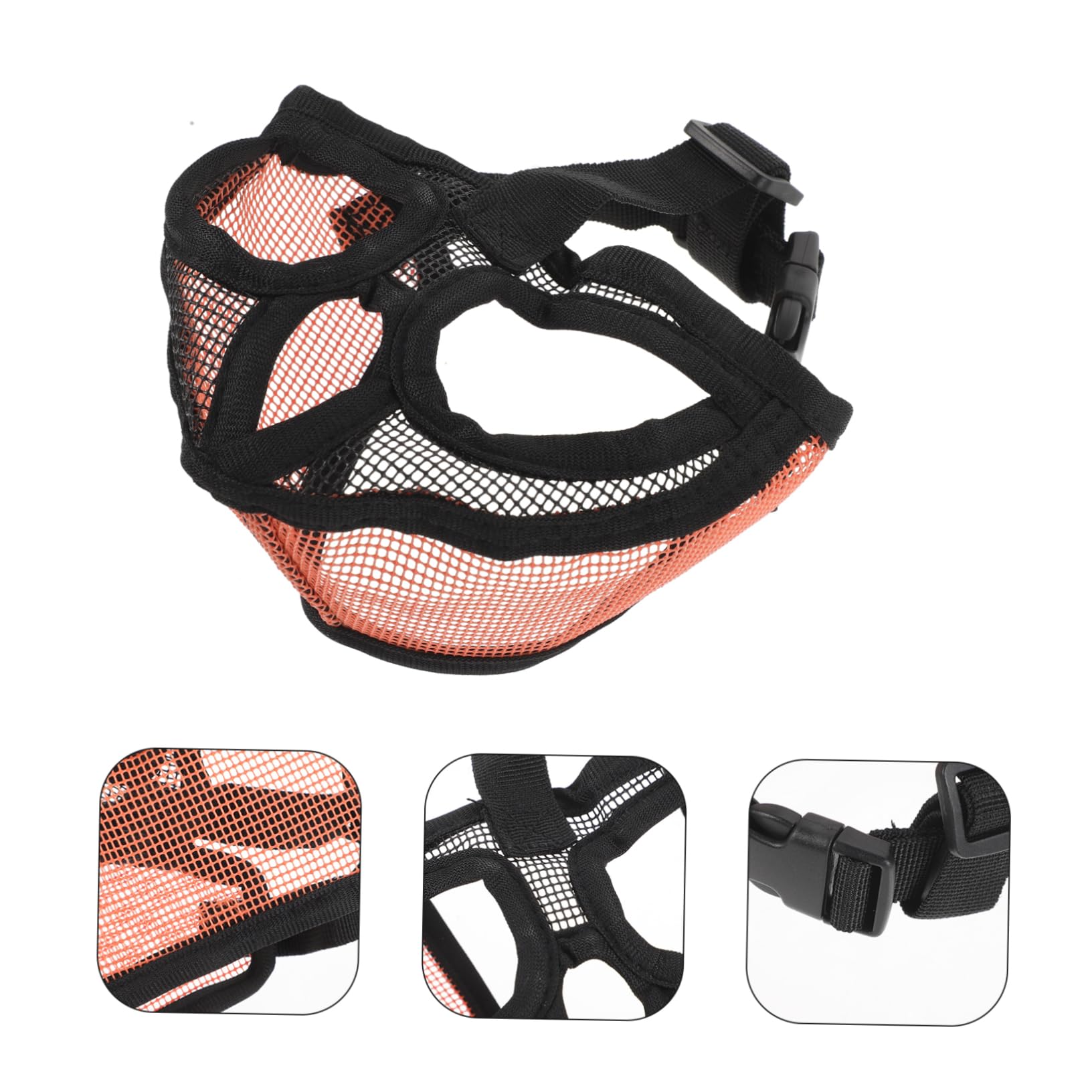 Sosoport 5pièces Muselière Réglable Maille Respirante pour Bulldog Bouche pour Chiens Confort Et Sécurité