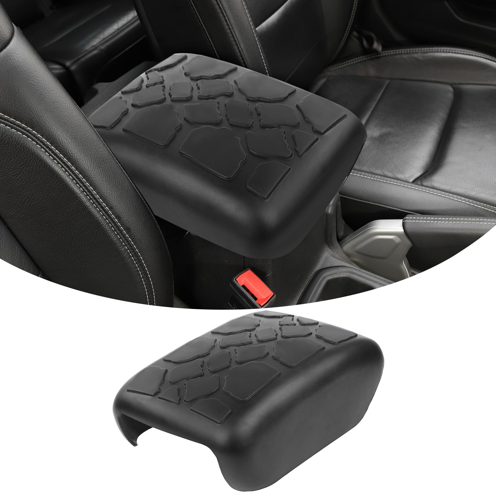 HTHE for Jeep Wrangler JL JT 2018-2022 Center Console Armrest Storage Soft Mat Pet Antiscrach Mat Cover for Jeep Wrangler JL 2Doors/4Doors Gladiator JT 4XE