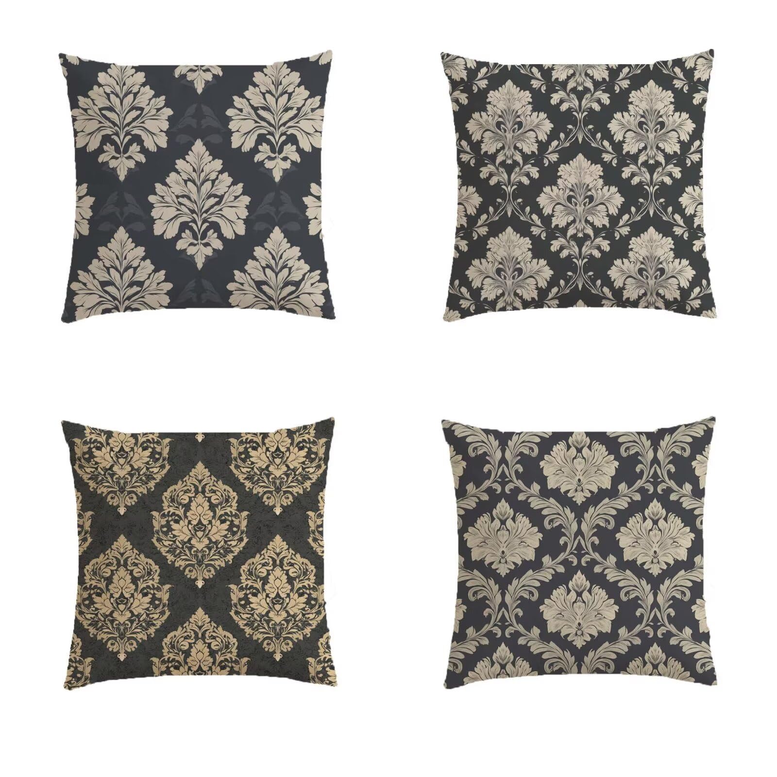 Housse coussin extérieur 60x60 géométrie en lin de qualité supérieure S570