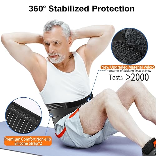 Miniatura 5 de Soporte de espalda para dolor de espalda baja, bolsa de hielo reutilizable para lesiones, cinturón de soporte lumbar para hombres y mujeres, diseño