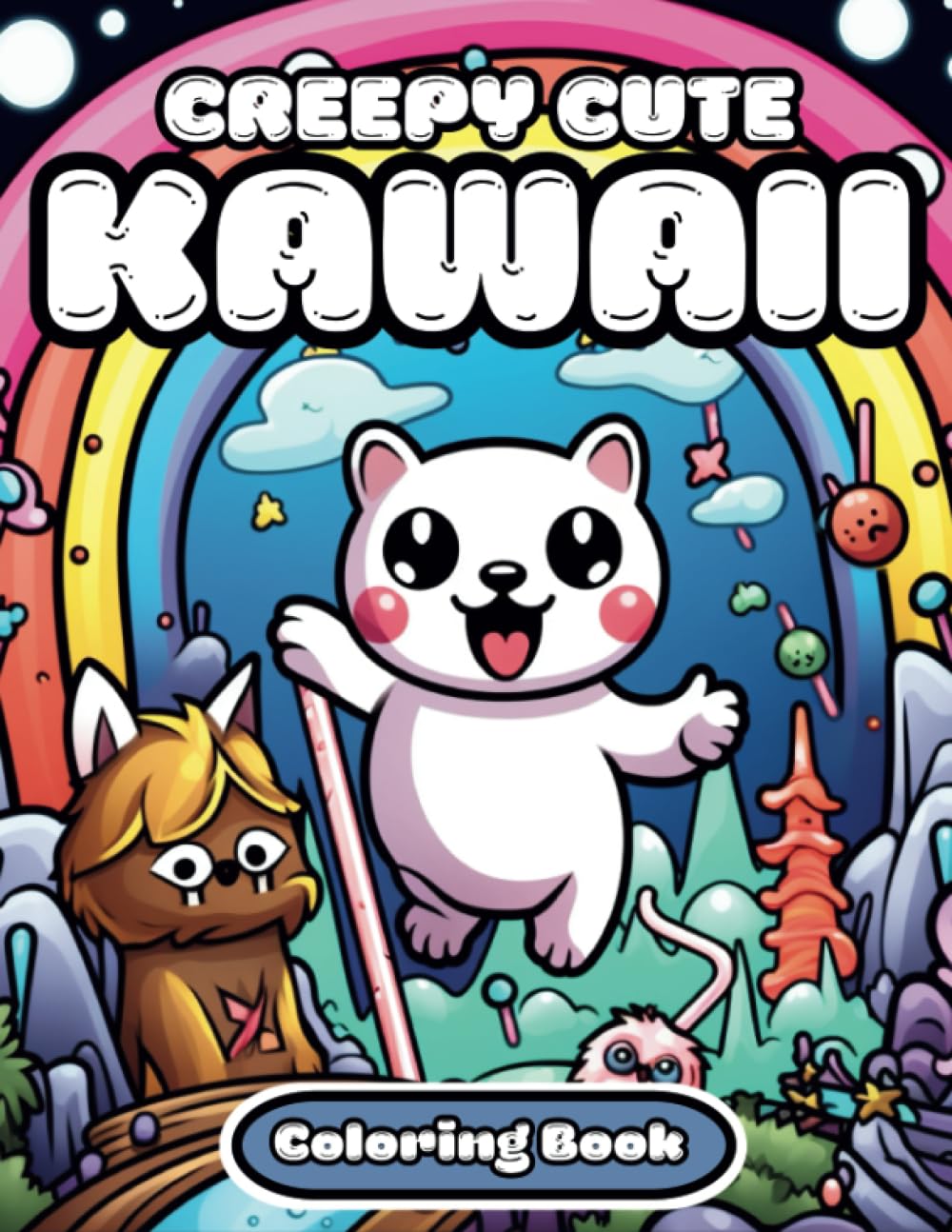 Creepy Cute Kawaii Coloring Book: a Manga Inspired Coloring book featuring adorable spooky pages with a Gothic twist
