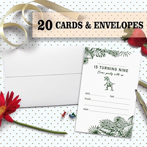 Miniatura 6 de Tarjetas de invitación para fiesta de cumpleaños, celebración de fiesta de pistolas de agua, suministros de fiesta, recuerdos, 20 tarjetas con 20