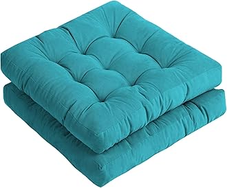 Tiita Outdoor Cushions Square Floor Pillow Thicken Tufted Seat Pad Large Floor Cushion for Yoga Meditation Living Room