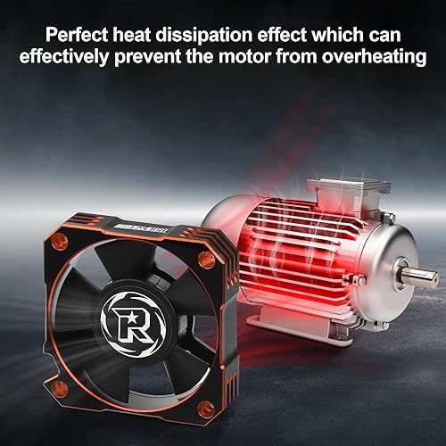 Miniatura 4 de Paquete de 2 ventiladores de refrigeración de motor RC de 1.378 in, 21000 RPM, 8.4 V, ventilador de refrigeración de motor ESC de aluminio para