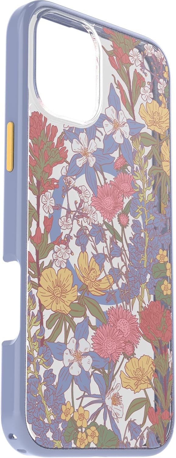 OtterBox iPhone 16 Plus Symmetry Series Clear Case - Floral Purple - Image 4