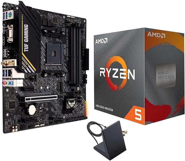 MICRO CENTER AMD Ryzen 5000 Series CPU Processor with ASUS Prime B450M-A II AMD AM4 Micro ATX Motherboard