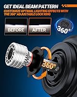 Vista 6 de SEALIGHT Bombillas X4I H4/9003/HB2, bombillas antiniebla para faros delanteros H4, con anillo de bloqueo ajustable, ventilador de refrigeración