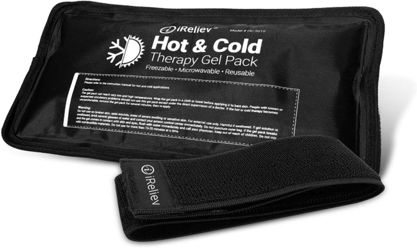 60% Off Discount Ice Pack for Hot & Cold Therapy Gel Pack - Hot & Cold Relief, Reusable, Freezable & Microwaveable, Pain & Muscle Soreness, Arm, Leg, Knee, Shoulder, Back Pain Relief, Compression Pack & Strap
