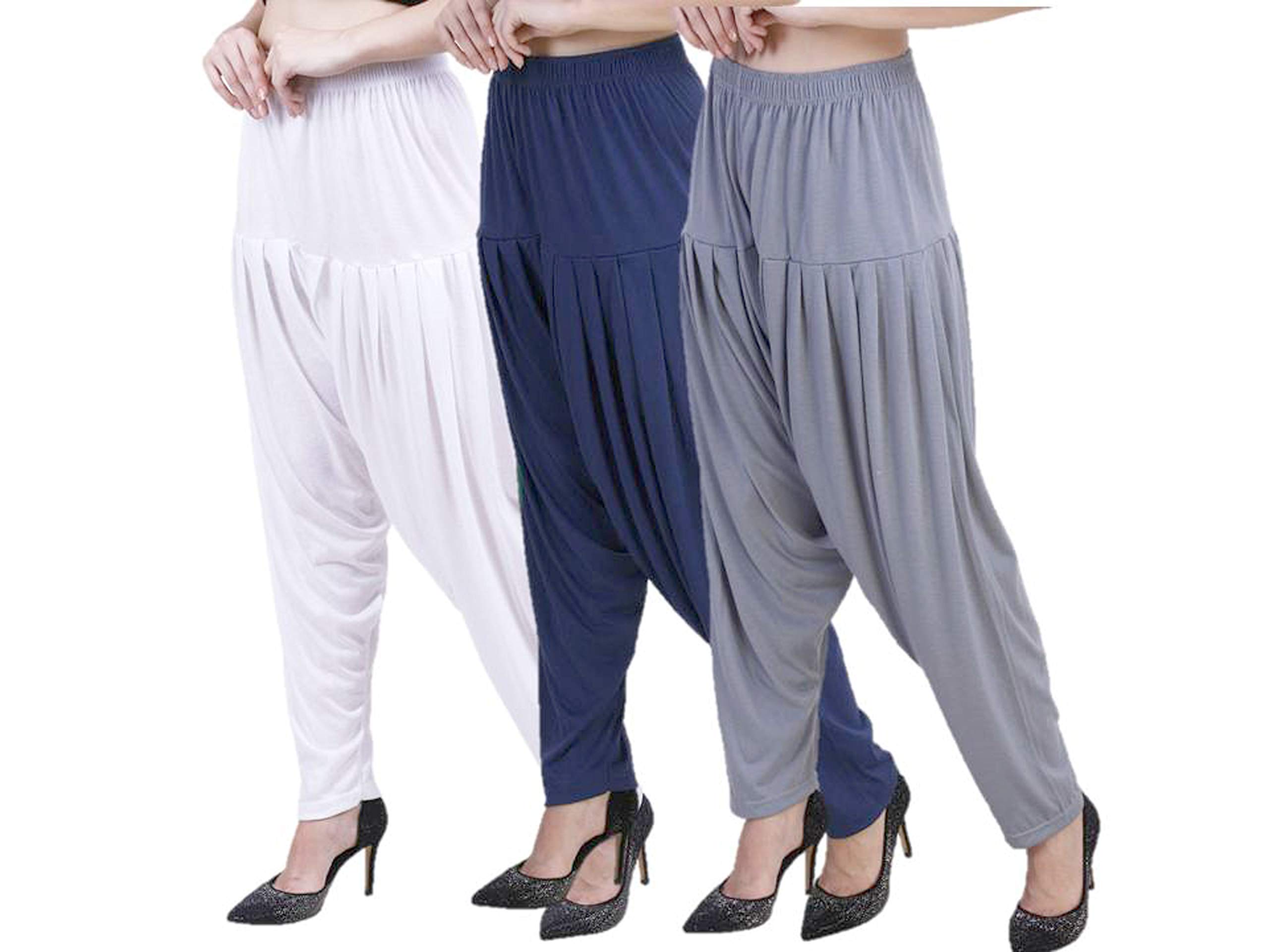 casuals Women Drawstring Viscose Patiala Pants Pack 3 Breezy and Stylish for Any Occasion-picture-18