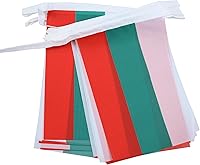 Vista 214 de Guatemala 19.7 ft BUNTING Flag 20 banderas 9'' x 6'' - Banderas de cuerda guatemalteca 5.9 x 8.3 in - AZ FLAG