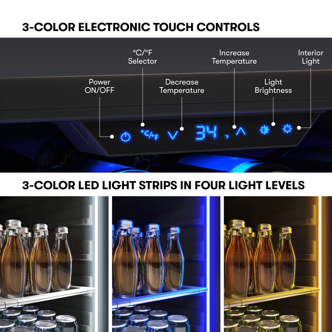 Zephyr Presrv 24 Inch Panel Ready Single Zone Beverage And Wine Fridge 7 Bottles, 108x12oz Cans Under Counter, Built In Cooler (Handle Sold Separately, Wood Panels Not Included) on Fridge.com - View 6
