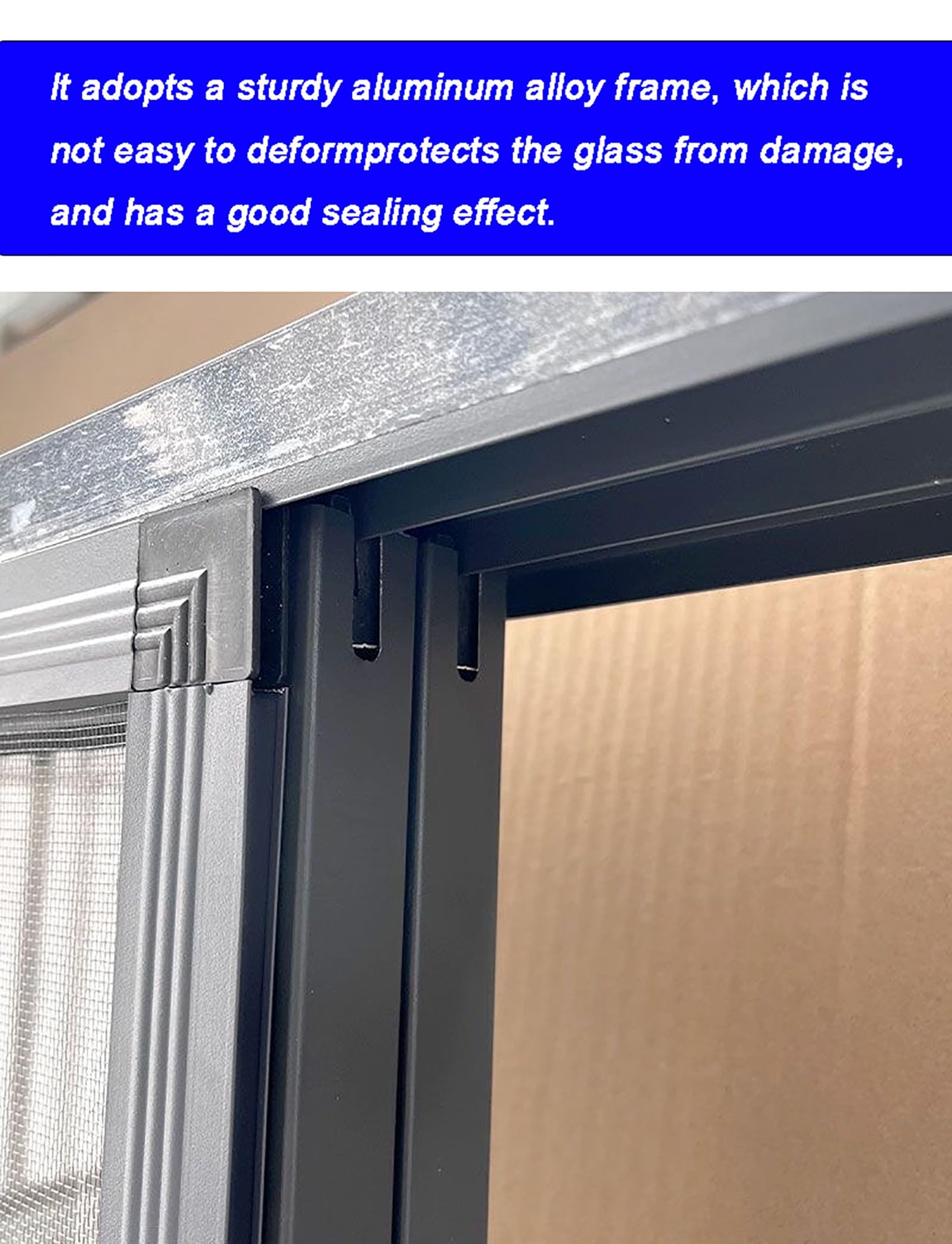 Genérico Ventana corrediza Horizontal de Aluminio for sótano, Grande, de 30, 40, 50, 60, 80 y 100 cm, con Vidrio y mosquitera, for baños, garajes y buhardillas.(30x30cm/12x12in)