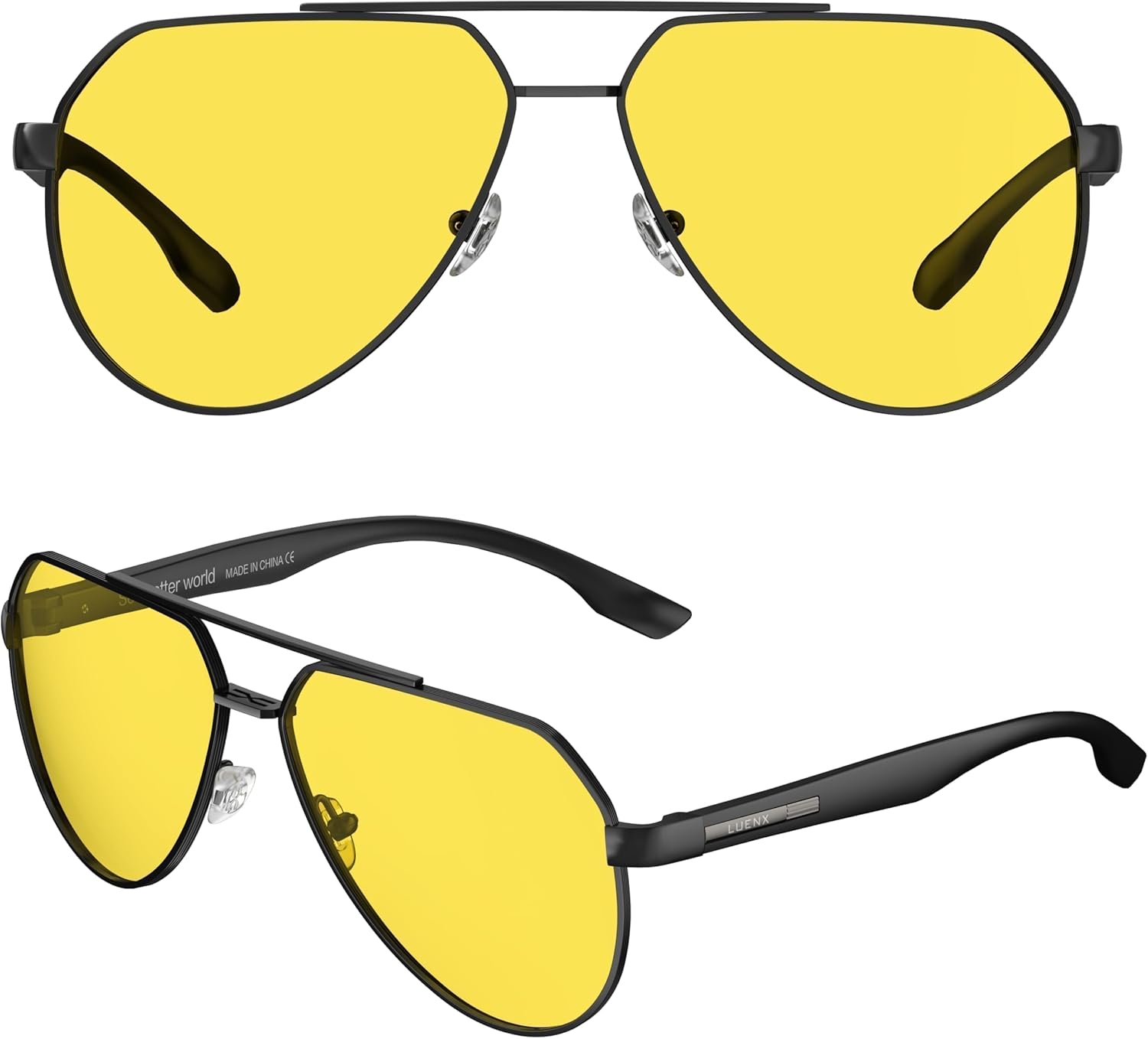 LUENX Aviator Sunglasses for Men Polarized Pilot Shades UV400 Sun Glasses with Accessories - Image 2