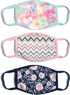 ABG Accessories Women's 3-Pack Adult Fashionable Protection, Reusable Fabric Face Mask,