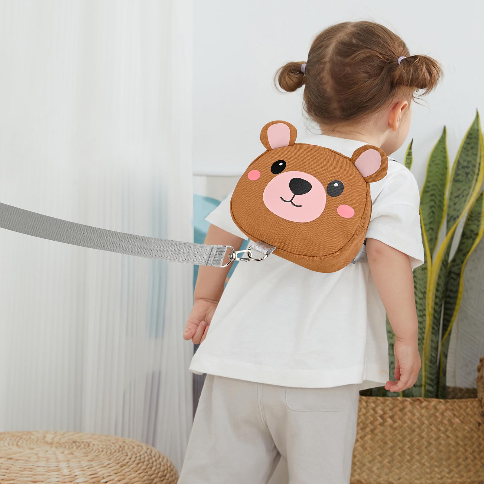 Bebamour Animal Toddler Backpack z wodzami bezpieczeństwa Mini torba ze smyczą dla dzieci Przenośny plecak z szelkami dla chłopców i dziewcząt