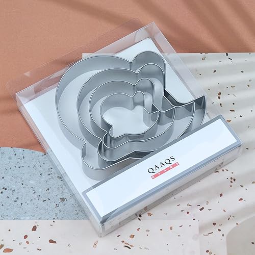 Miniatura 5 de Juego de cortadores de galletas fantasma de Halloween para hornear, 5432 pulgadas, 4 piezas, acero inoxidable