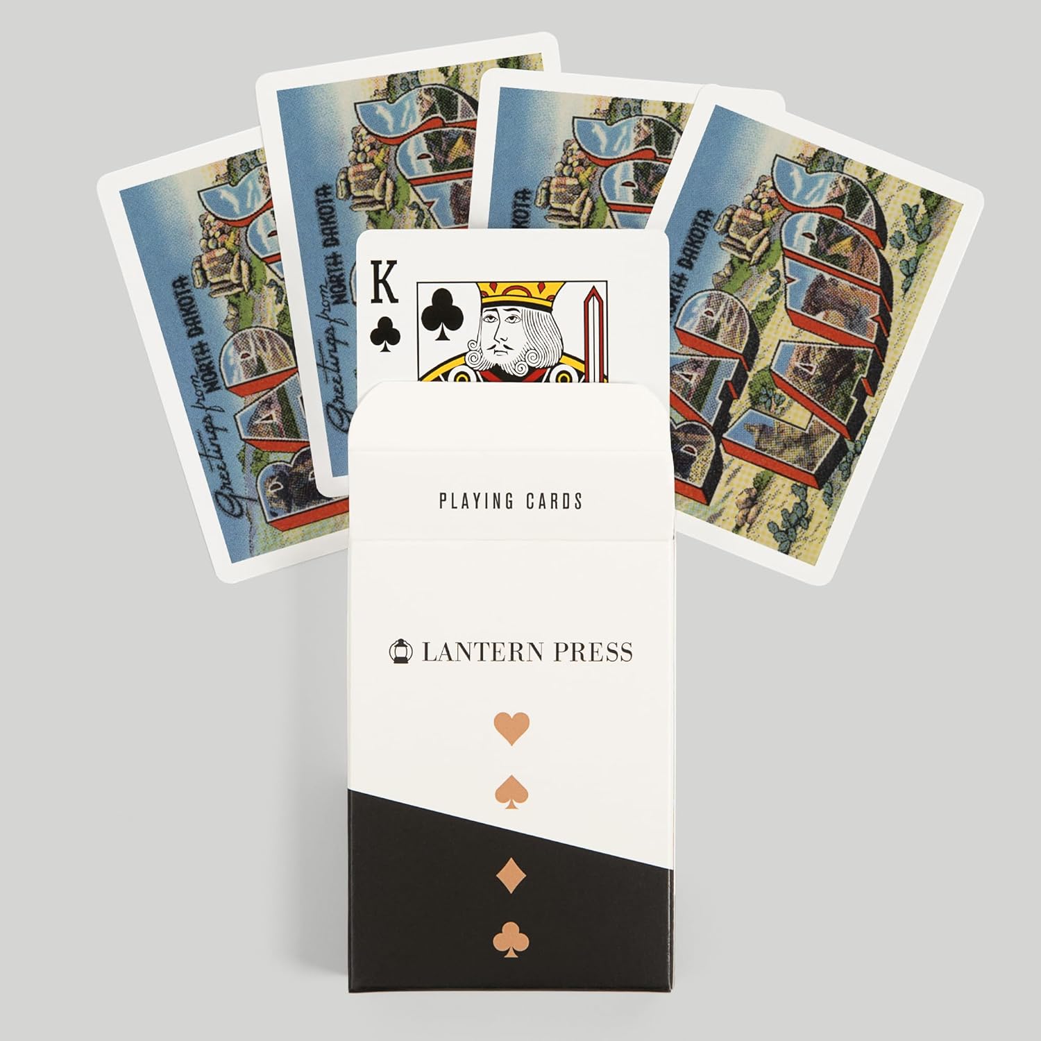 Lantern Press Greetings from North Dakota (Badlands), 52 Playing Cards for Adults, Poker Size Card Deck