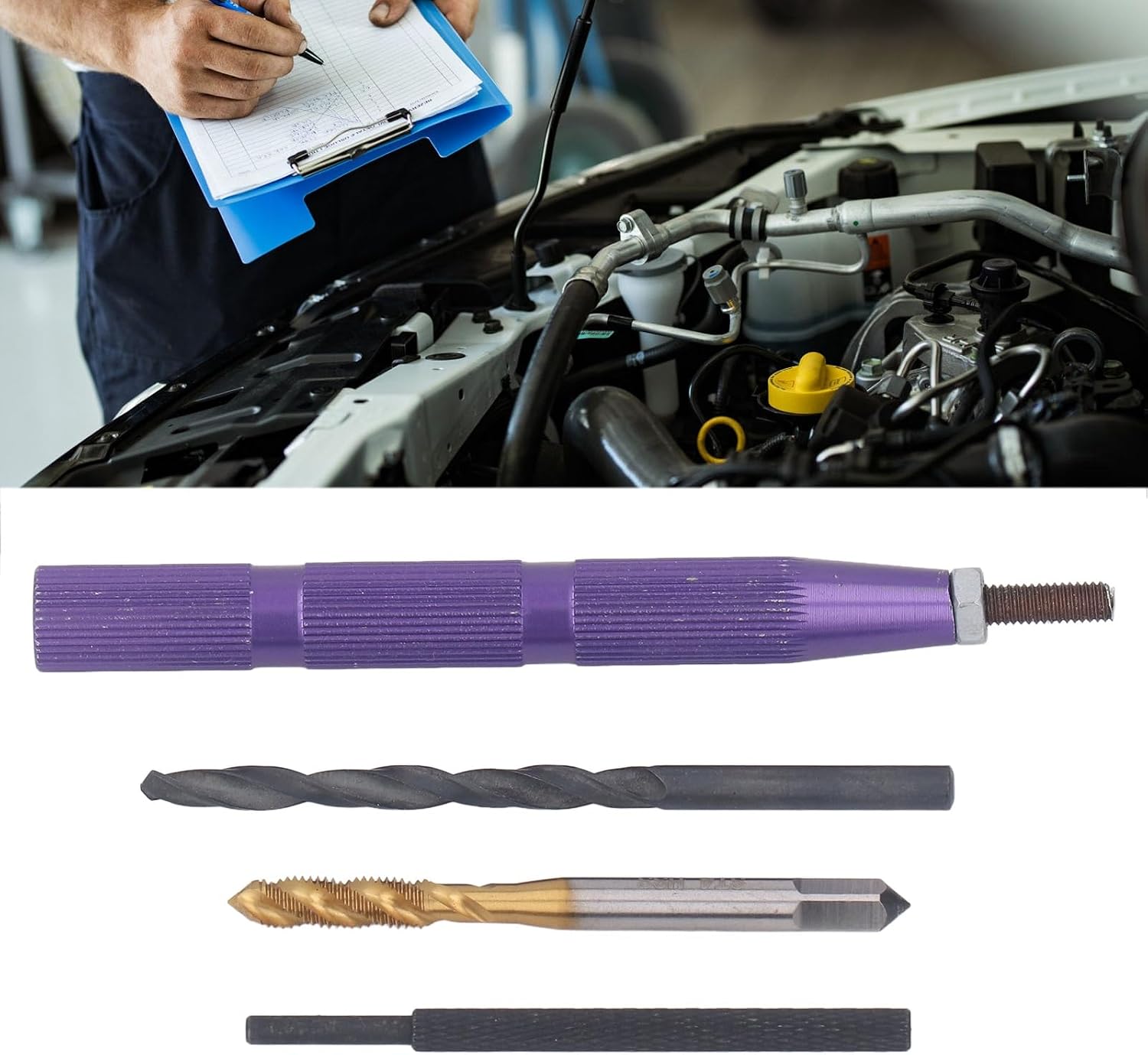 54PCS Set Metric Thread Repair Tool Kit, 304 Stainless Steel Thread Repair Insert Kit M4 x 0.7 x 2D