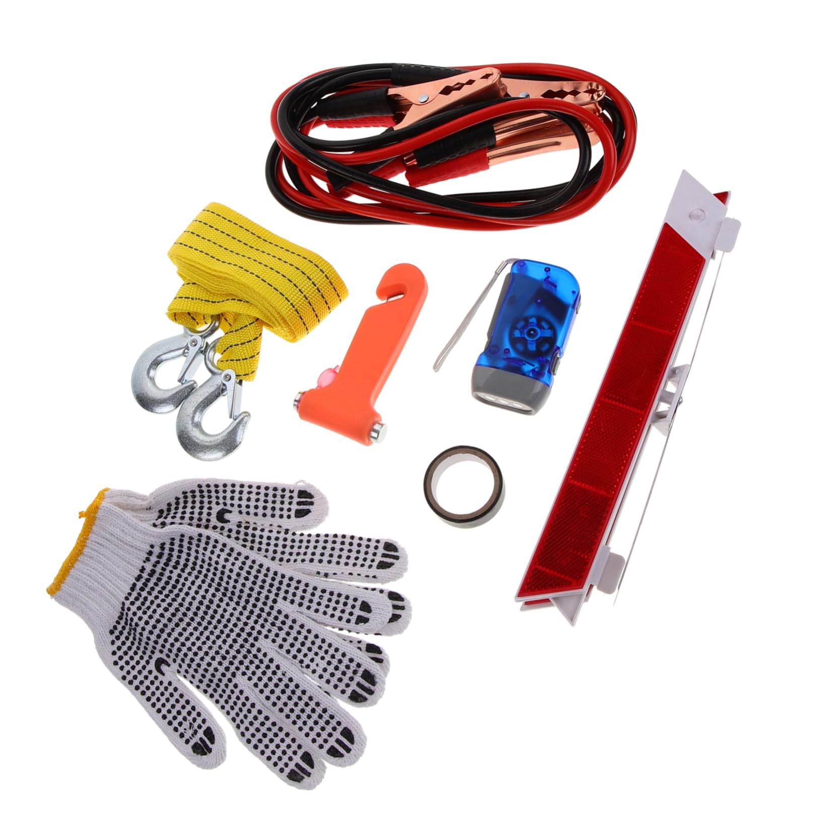 Kit de Emergencia para Coche 8 Piezas, Abs Goma Metal Tela, Inspección