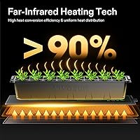 Vista 3 de Alfombrilla de calor Vivosun durable impermeable. Almohadilla de calefacción cálido hidropónico.