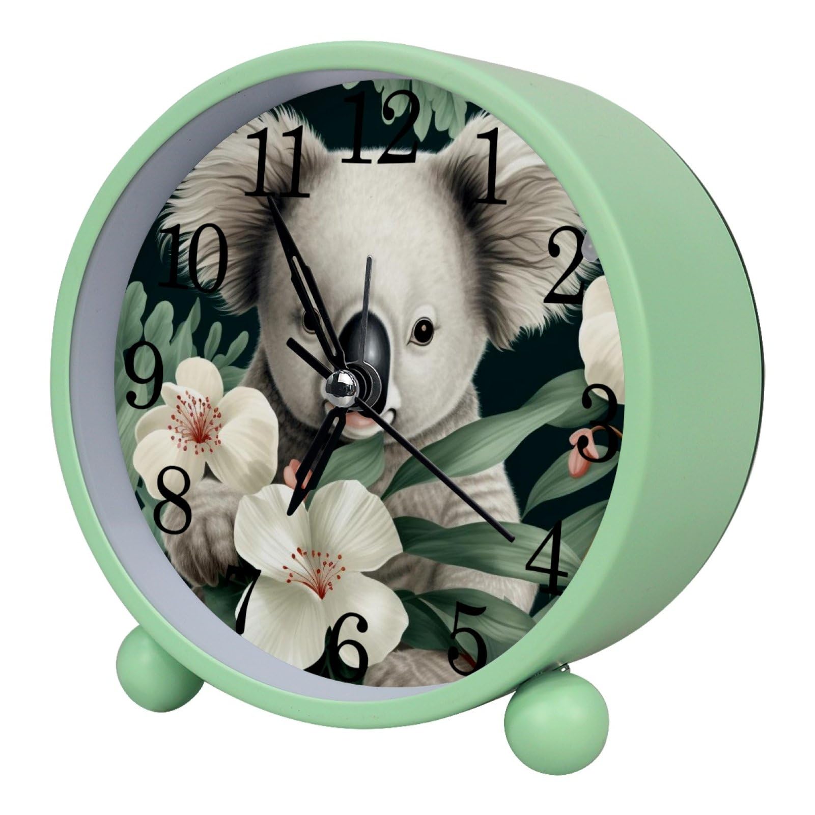 etoenbrc Battery Operated Clock Slient Plastic Table Clock Battery Operated Bedside Alarm Clock with Light for Bedroom Living Room(Color125)