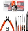 Professional 9 PCS Model Tools Kit Modeler Basic Tools Craft Set Hobby Building Tools Kit for Car Model Building Repairing and Fixing-9 Piece