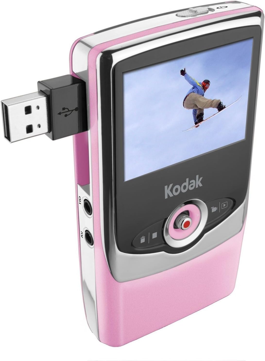 Kodak Zi6 HD PocketCamcorder (SD Karte, 6,1 cm Display, USB 2.0) rosa