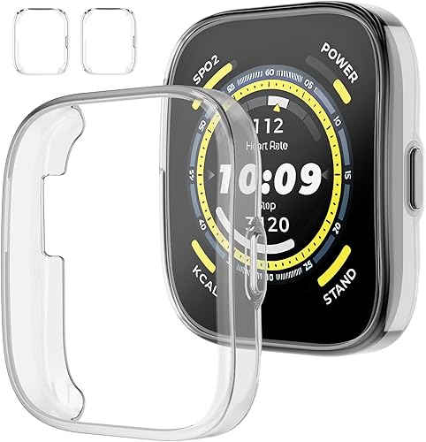 Miniatura 1 de Rc-Z Funda protectora de pantalla para Amazfit Bip 5, 2 unidades Funda protectora general flexible de TPU suave HD ultrafina, accesorios de repuesto