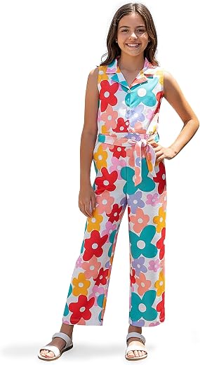 Fashion Dream Girls Cotton Blend Printed Jumpsuit|Jumpsuit for Girls|Jump Suit for Kids