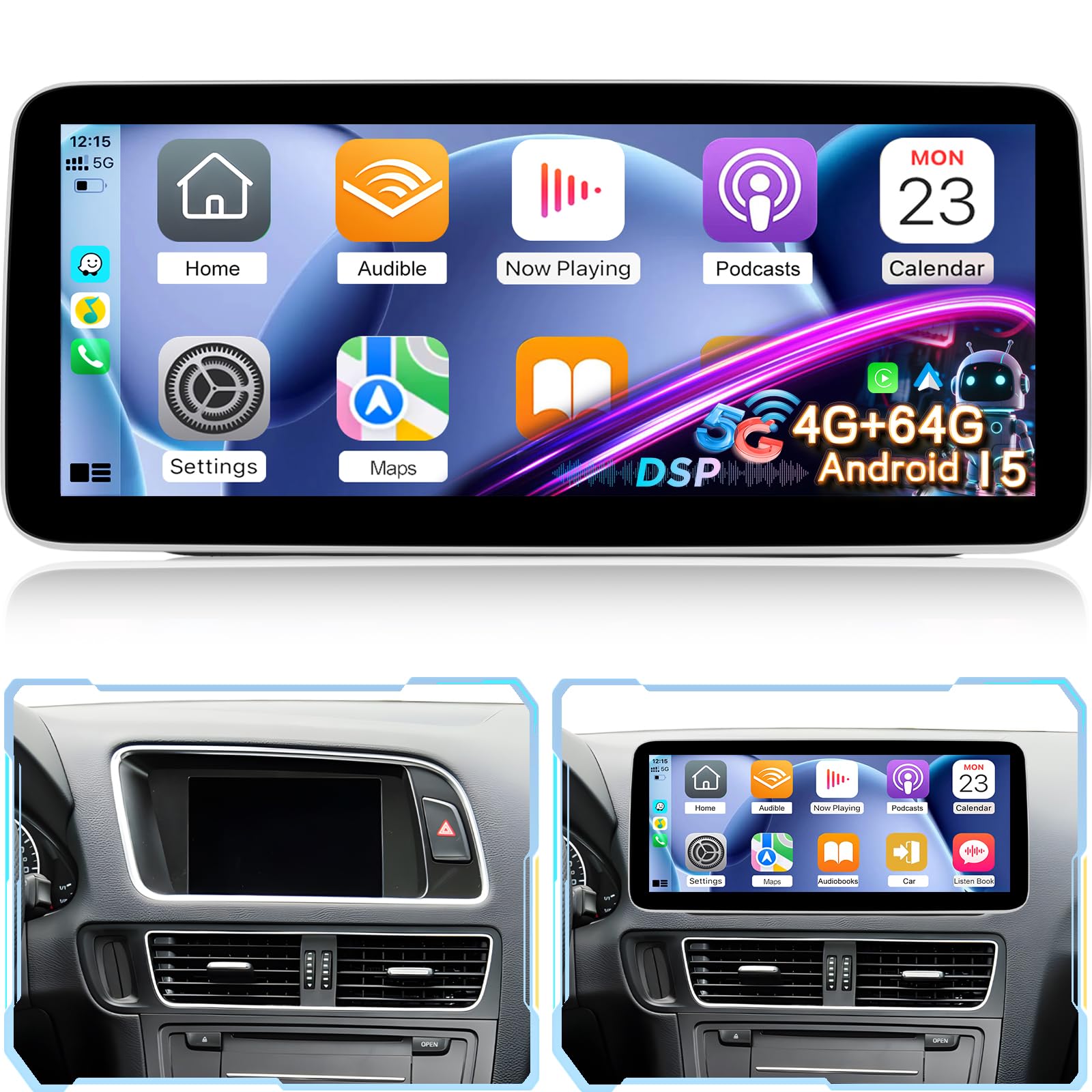 Photo 1 of EKAT 12.3" Android Car Stereo for Audi Q5 (2009-2019)