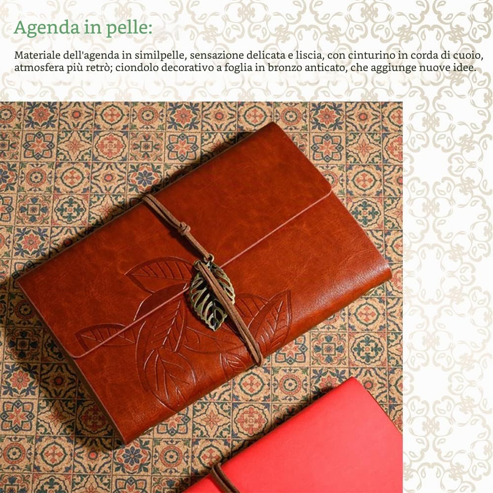 VBESTLIFE Penna stilografica, penna stilografica vintage, taccuino in pelle di inchiostro, confezione di cancelleria (bianco)