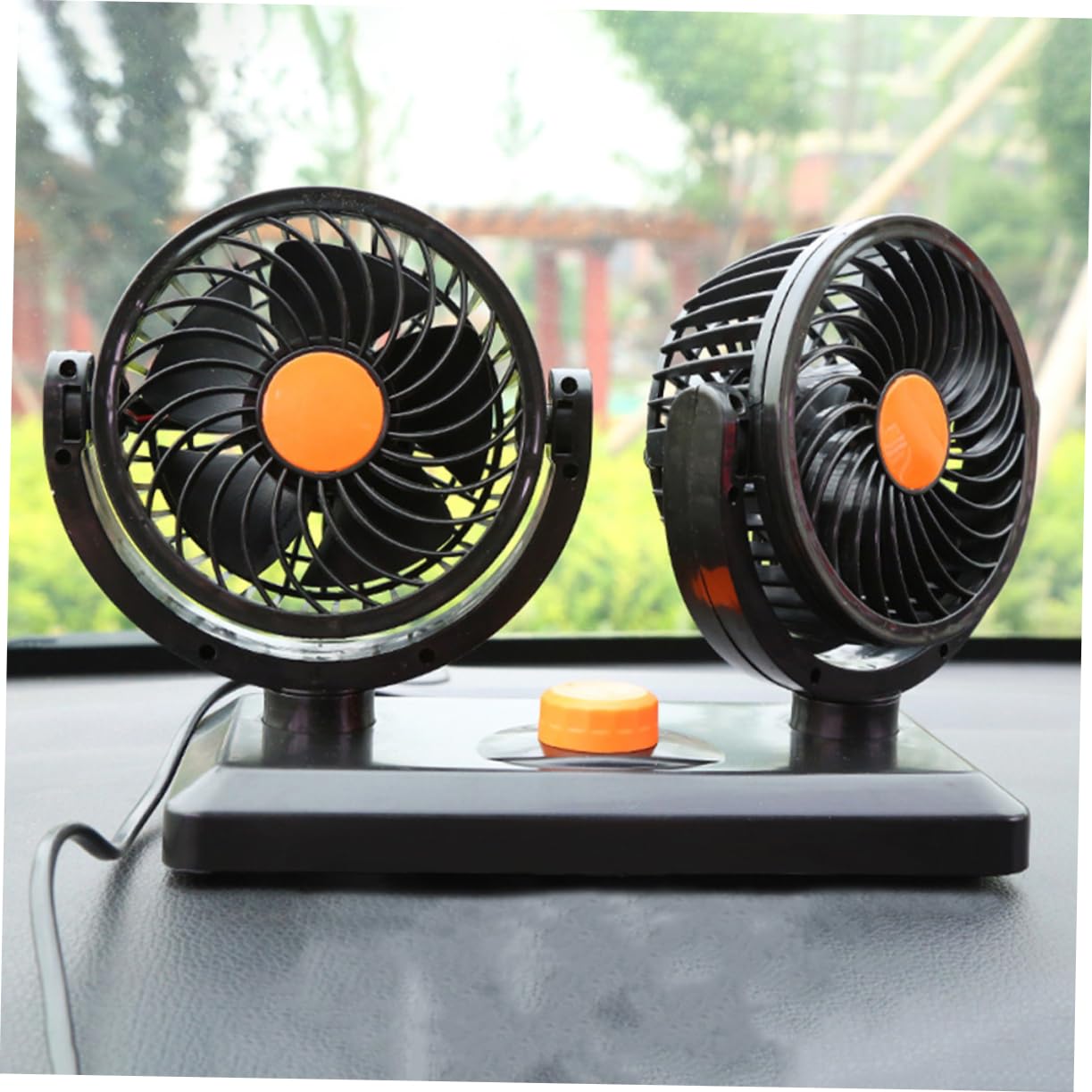 3pcs Car Fan Dual Cooling Fan for Vehicles Rotatable for Trucks and Suvs Efficient Air Circulation Stylish Design