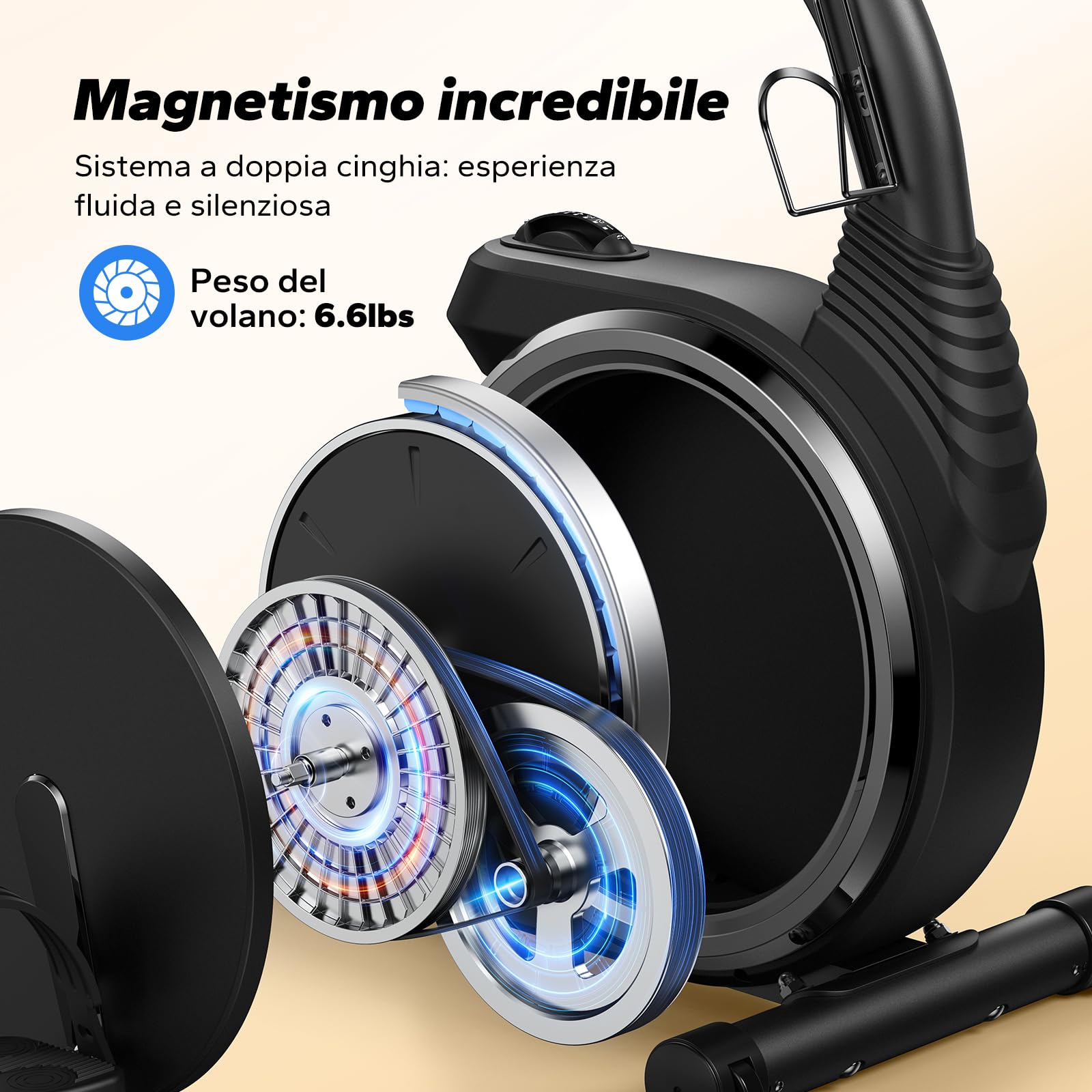 MERACH Cyclette da Seduta, Recumbent Bike con 8 Livelli di Resistenza Regolabili, Cyclette Leggera Tipo Commerciale, Cyclette per Anziani con Esclusiva App, Display LCD, Sensori di Frequenza Cardiaca