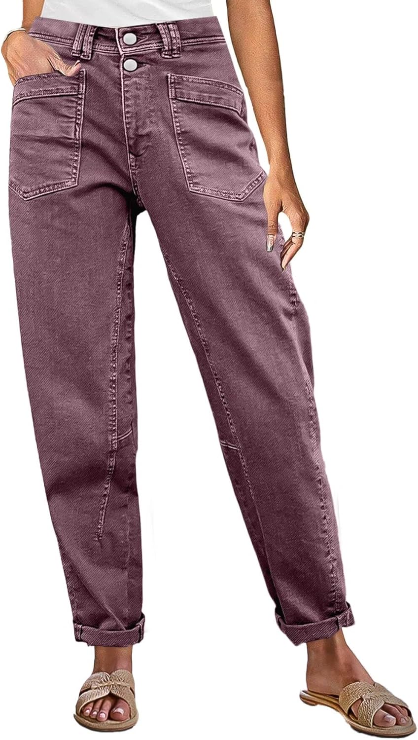 Flamingals Mid Rise Straight Leg Pants Women Stitch Detailing Workout Dressy Cropped Pants Spring Summer Trendy