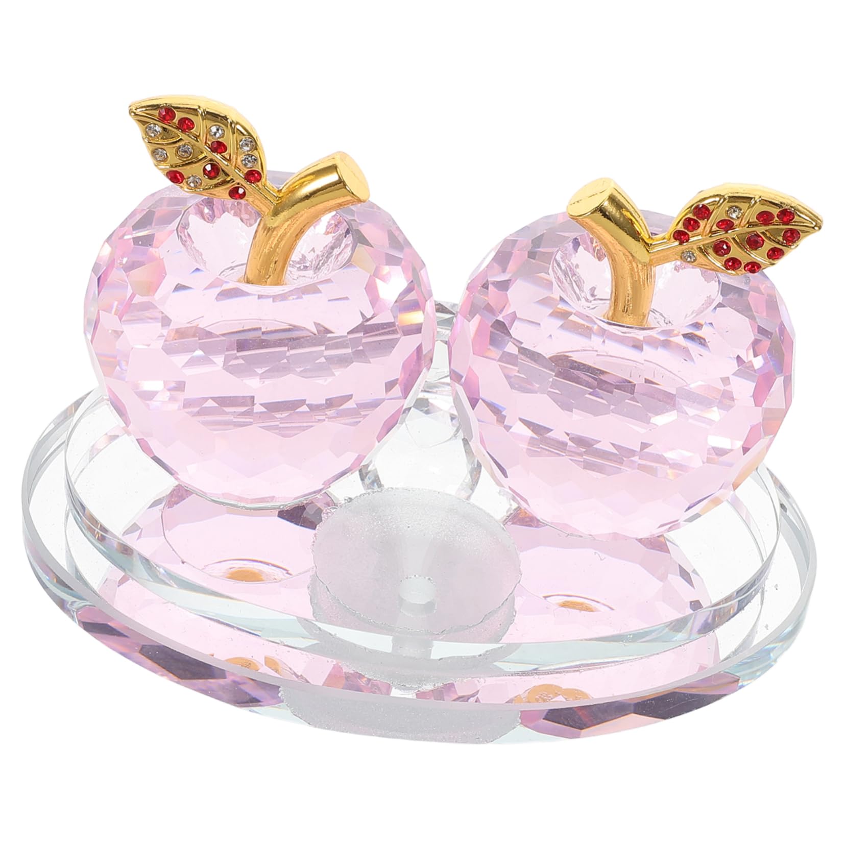 Mikinona Glasapfel-figur Für Auto-innendekoration Armaturenbrett-ornament Parfümhalter Für Aromatherapie Leere Glasbehälter -form-modell Für Auto-duftsache
