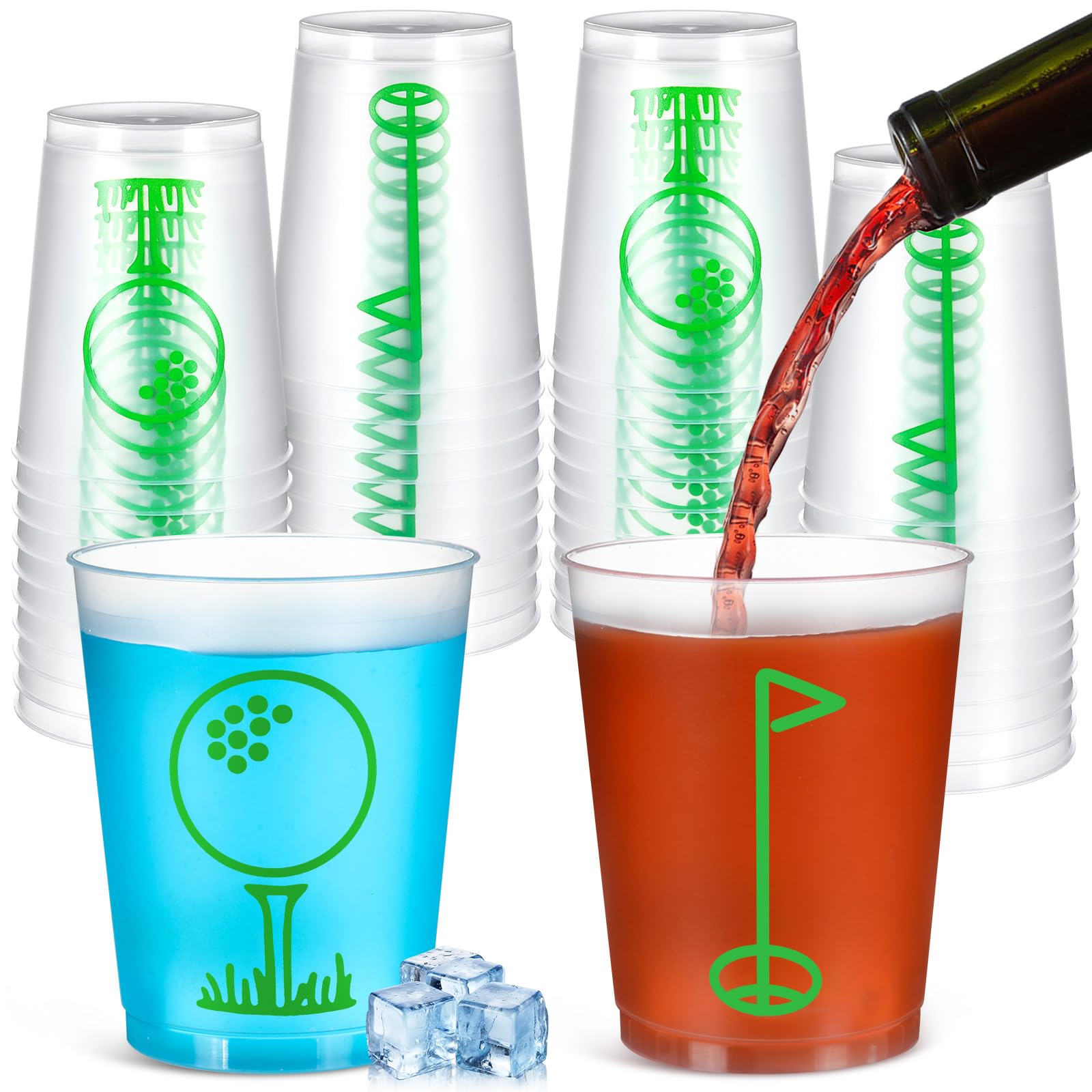 Amazon.com: Qinyoung 40 Pcs 12 oz Golf Party Cups Reusable Plastic Clear Frosted  Cups Bulk for Sports Golf Birthday Party Supplies Favors Housewarming Gift,  Dishwasher Safe : Toys & Games