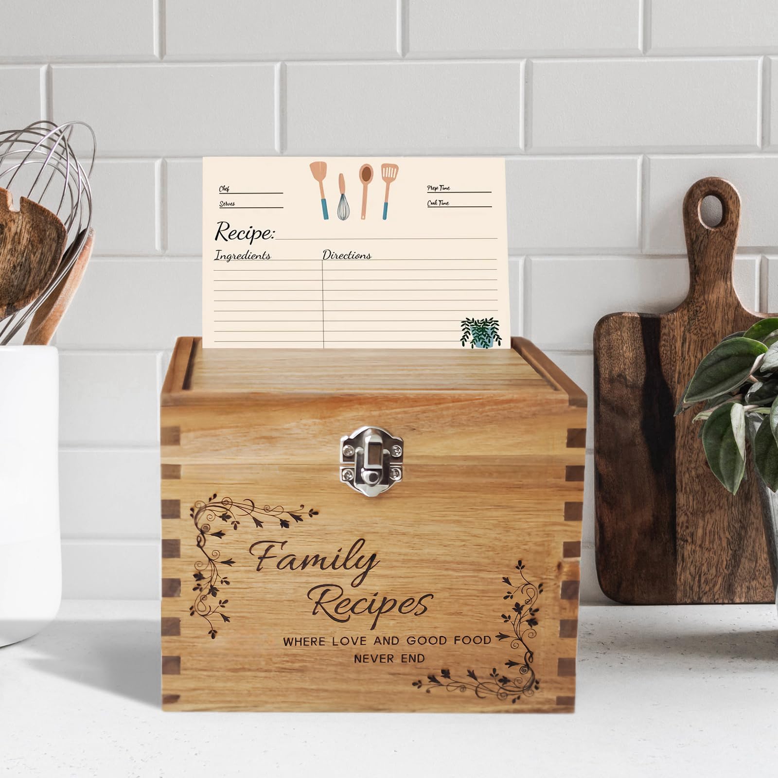 YOJO Recipe Cards,50 Count Recipe Cards 4x6,Double Sided Cardstock for Bridal Shower,Wedding,Housewarming Gift - Image 5