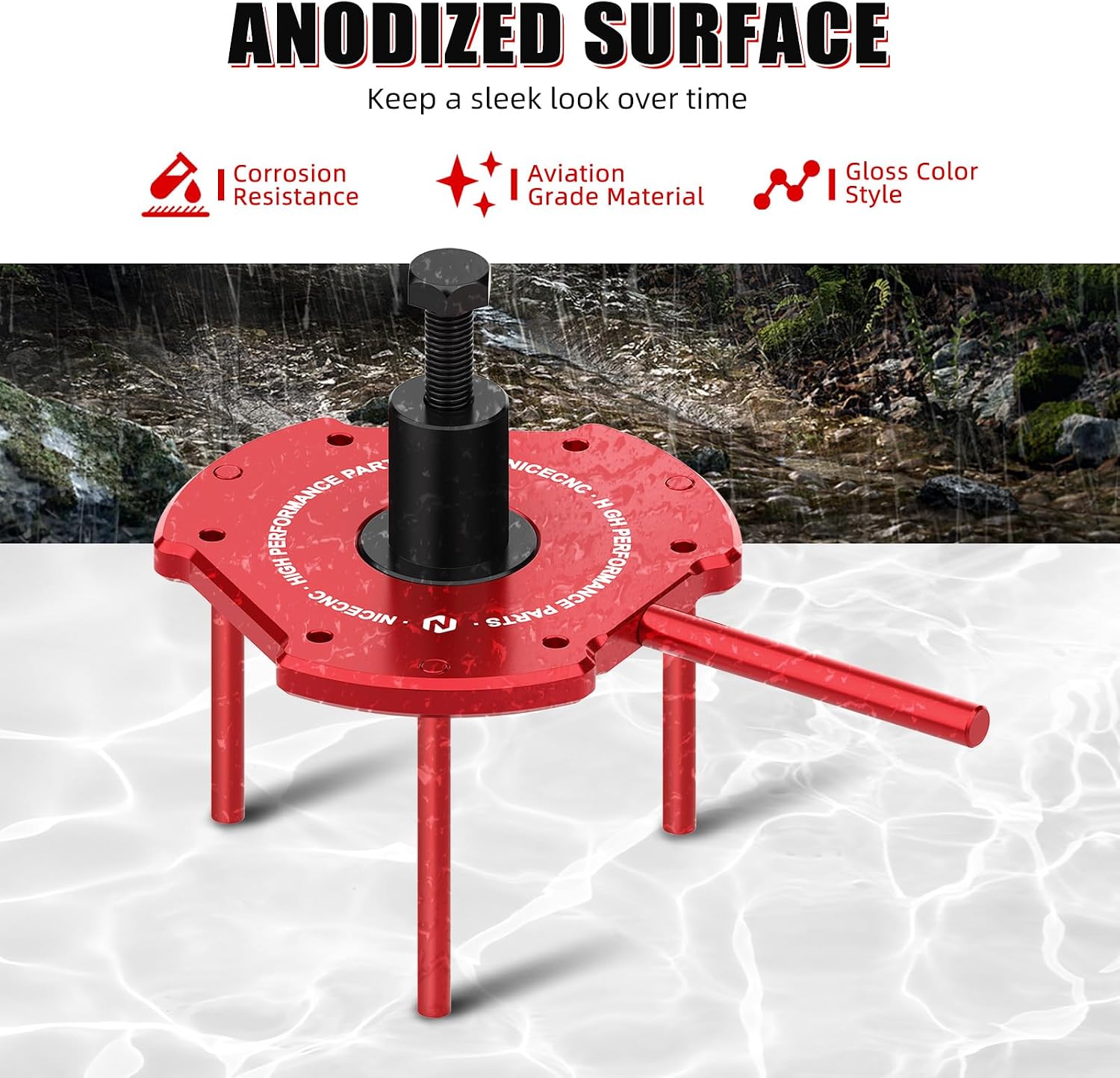 NICECNC Red Clutch Removal Tool Kit Drive Clutch Separator Puller Set Compatible with Can Am Maverick X3 R 4x4 XRS Turbo DPS 2017 2018 2019, Maverick X3 R4x4 DS Turbo DPS 2020-2021, See Fitments