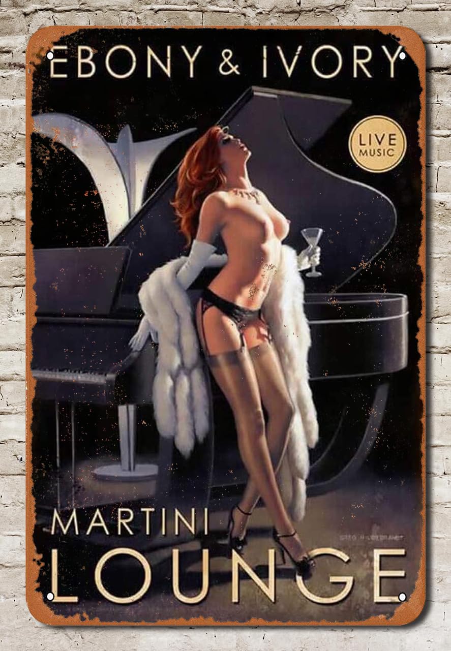 Wcguokj Girls Num0026 8X12 Inch Pin Up Poster Sexy Lady Vintage Bar Pub Cafe Garage Home Wall Decor Retro Metal Aluminium Sign