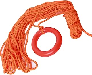 NovelBee Floating Water Life Saving Rope 30m (98.4FT) Throwing Rope Rescue Lifeguard Rescue Lifeline with Orange Bracelet for Diving Snorkeling Water Sports Rescue