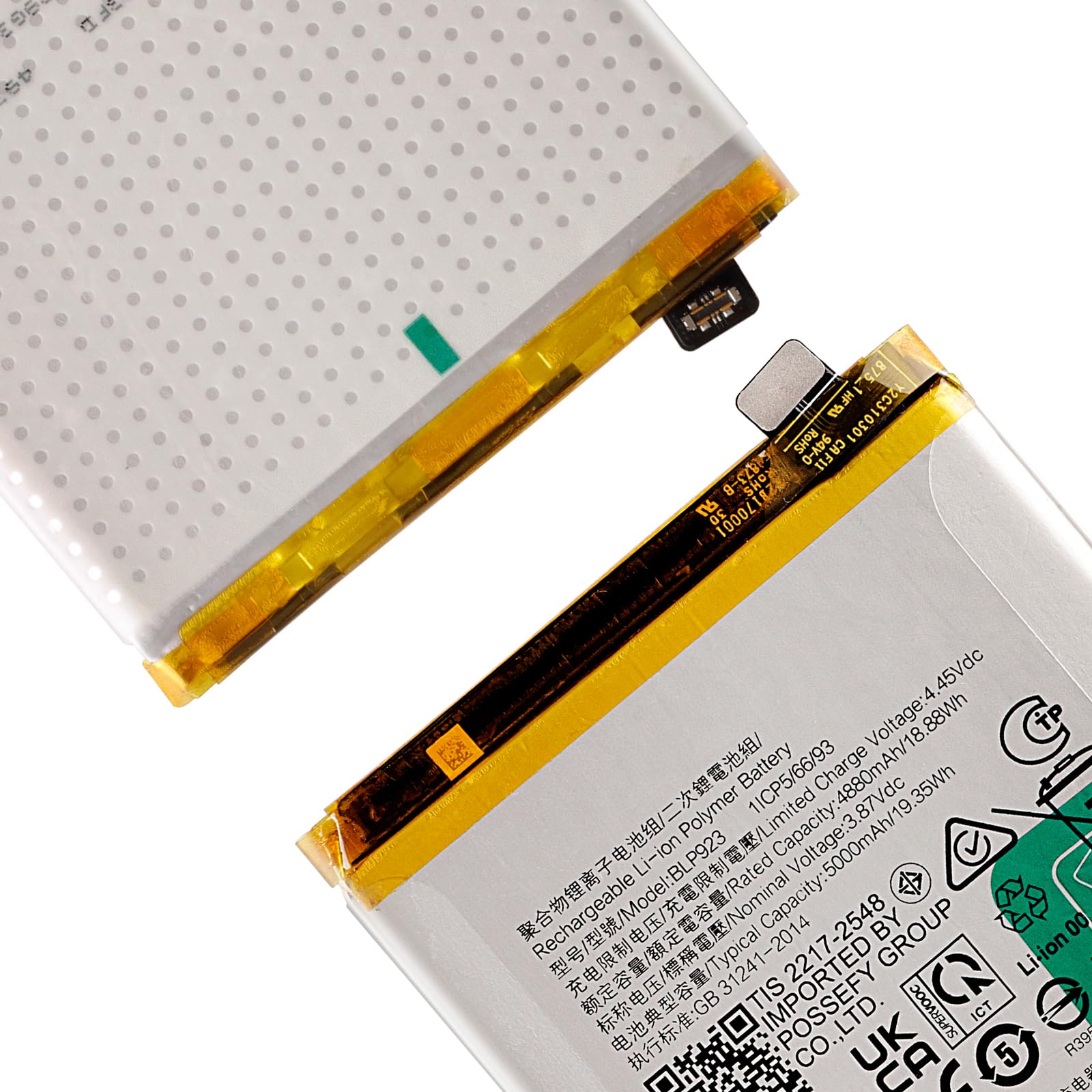 Vvuilsty BLP923 Batteria di ricambio per Oppo A77 5G/A57 5G (CPH2387) A97 5G, batteria ricaricabile a 0 cicli compatibile con Oppo A77 5G/A57 (CPH2387) con kit di riparazione