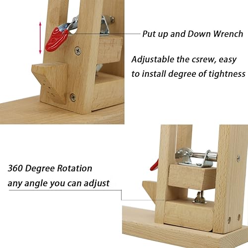 Miniatura 2 de Stormshopping DIY Madera Leathercraft Mesa de cuero de escritorio Cordones Costura Pony Caballo Abrazadera