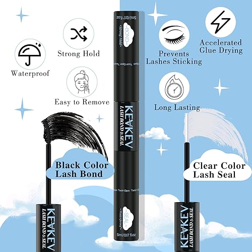 Miniatura 2 de KevKev Pegamento de pestañas para extensiones de pestañas, fijación fuerte de larga duración, 48-72 horas, pegamento de pestañas para pegar y
