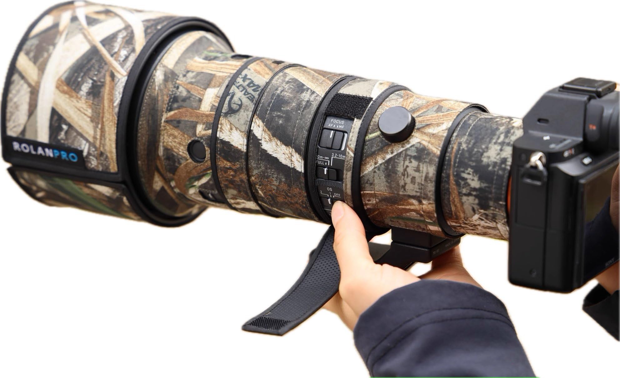 Camouflage Lens Cover for Sigma 500mm F5.6 DG DN OS Sports E Mount Lens Protection Sleeve Case Raincover-#9 Grass camo Waterproof