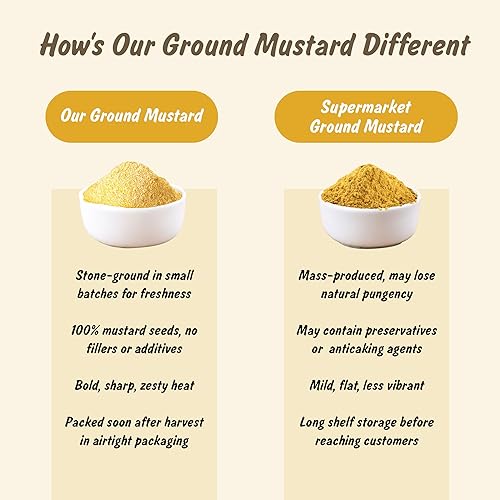Miniatura 8 de Mostaza molida orgánica USDA probada en laboratorio, bolsa resellable de 4 onzas, Mostaza Amarilla Molida, Peeli Sarson